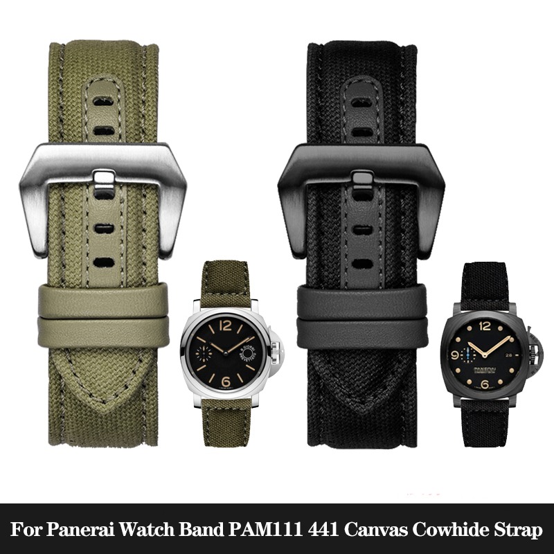 Diesel Watches Smartwatch - Nylonowy pasek do zegarka ze skóry