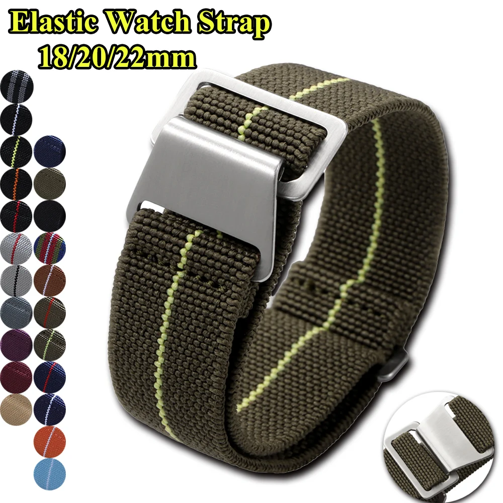 Nato Strap Nylon - Elastyczny pasek do zegarka 18mm 20mm