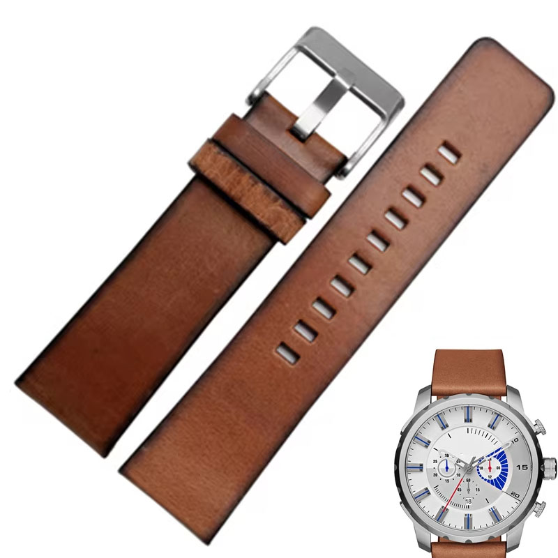 Diesel Watches Smartwatch - Retro skórzany pasek do zegarka Diesel