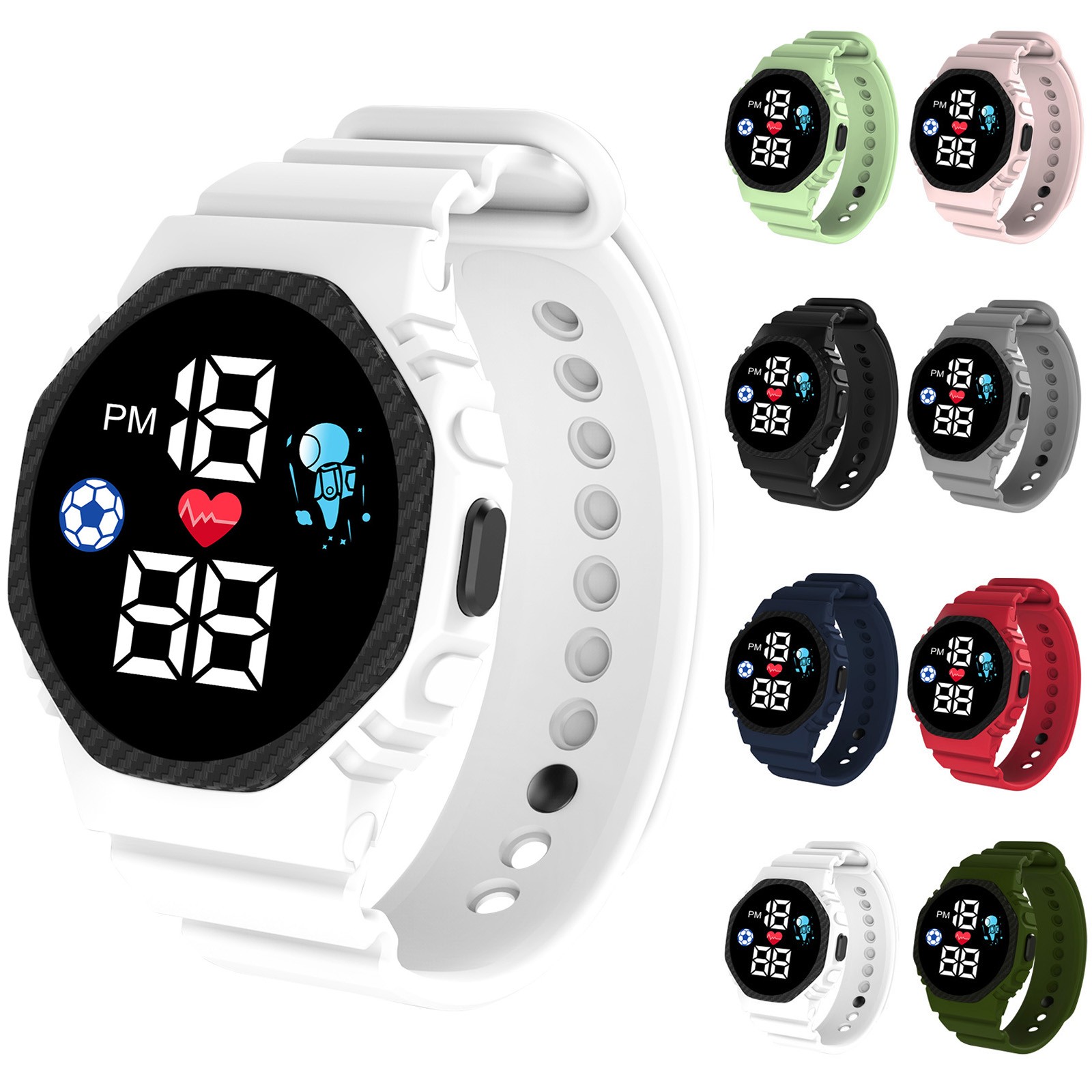 Smartwatch Digital Watches For Boys - Wielokolorowy inteligentny zegarek dla dzieci chłopiec