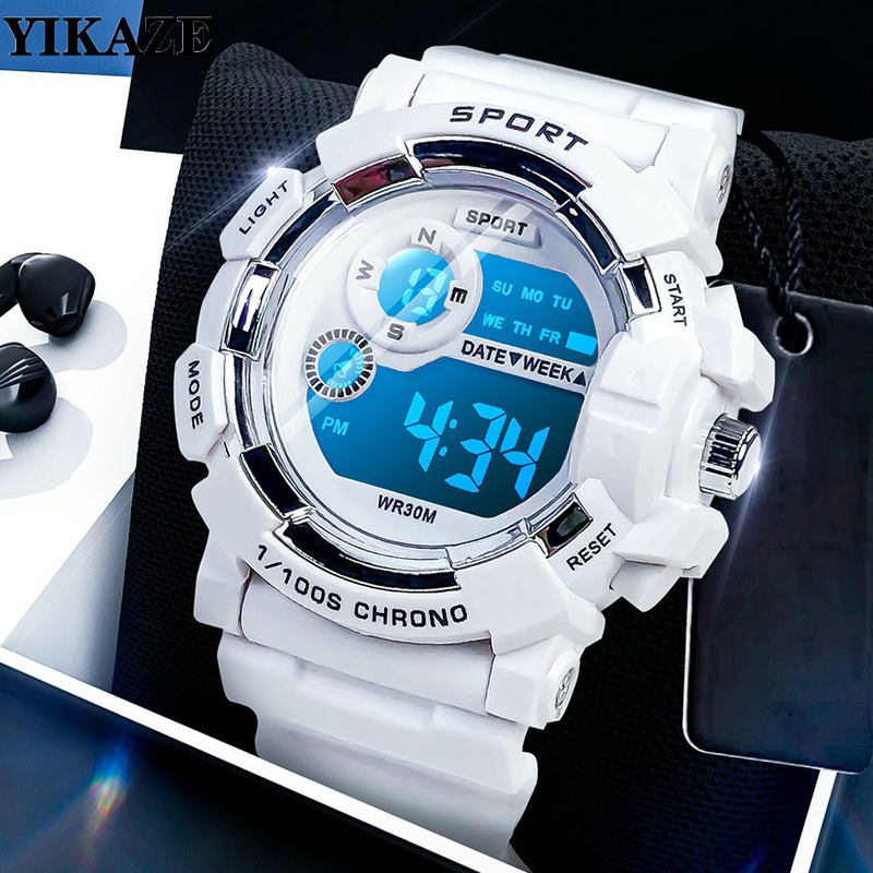 Smartwatch Digital Watches For Kid Girl - YIKAZE zegarki dla dzieci moda Luminous