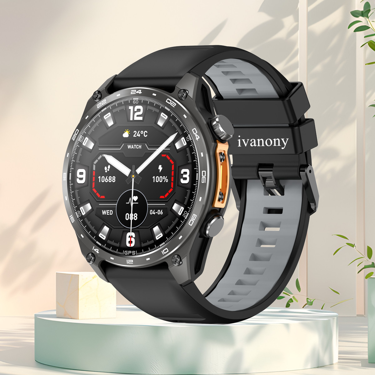 Smartwatch Watch Whatsapp - Wodoodporny smartwatch sportowy 3ATM z obsługą