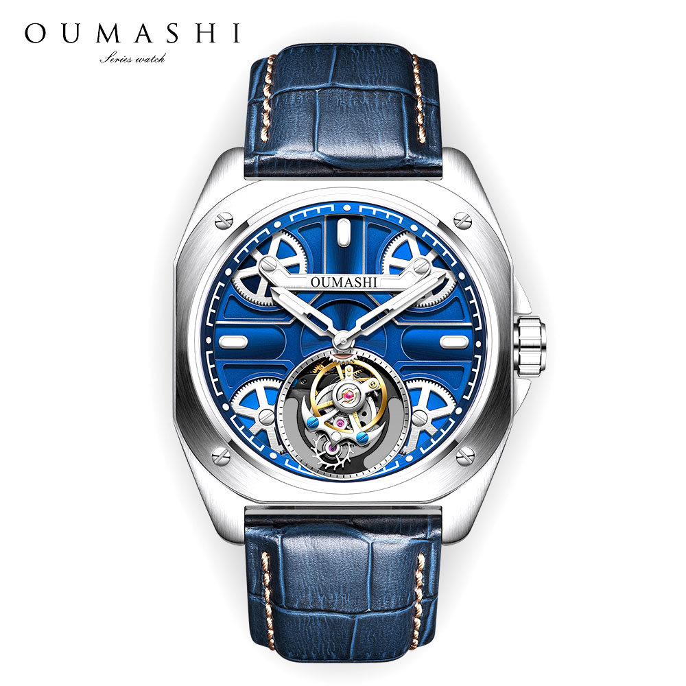 Skeleton Mechanical Watch - Luksusowy męski zegarek 41 mm z