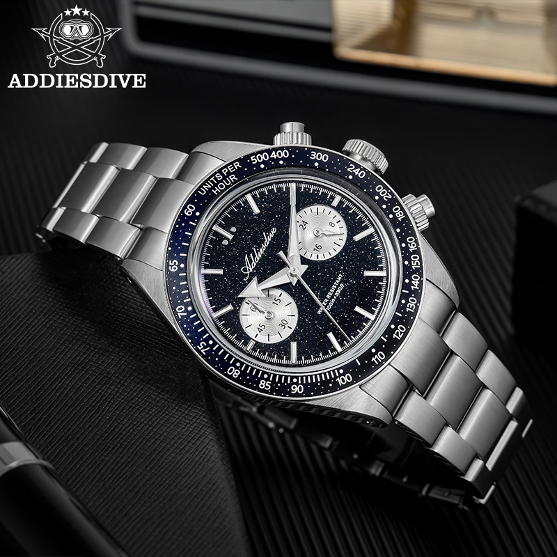 Watch Crown Pusher - ADDIESDIVE VK64 Chronograf Zegarki Kwarcowe Męskie
