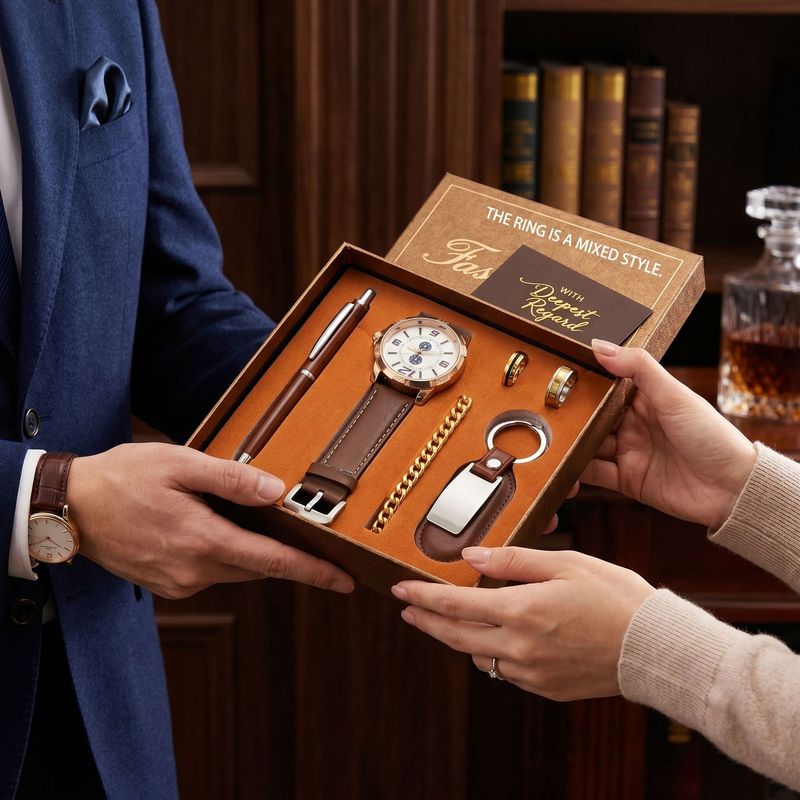 Smartwatch Ring Watches - Zestaw prezentowy dla biznesmena: zegarek i