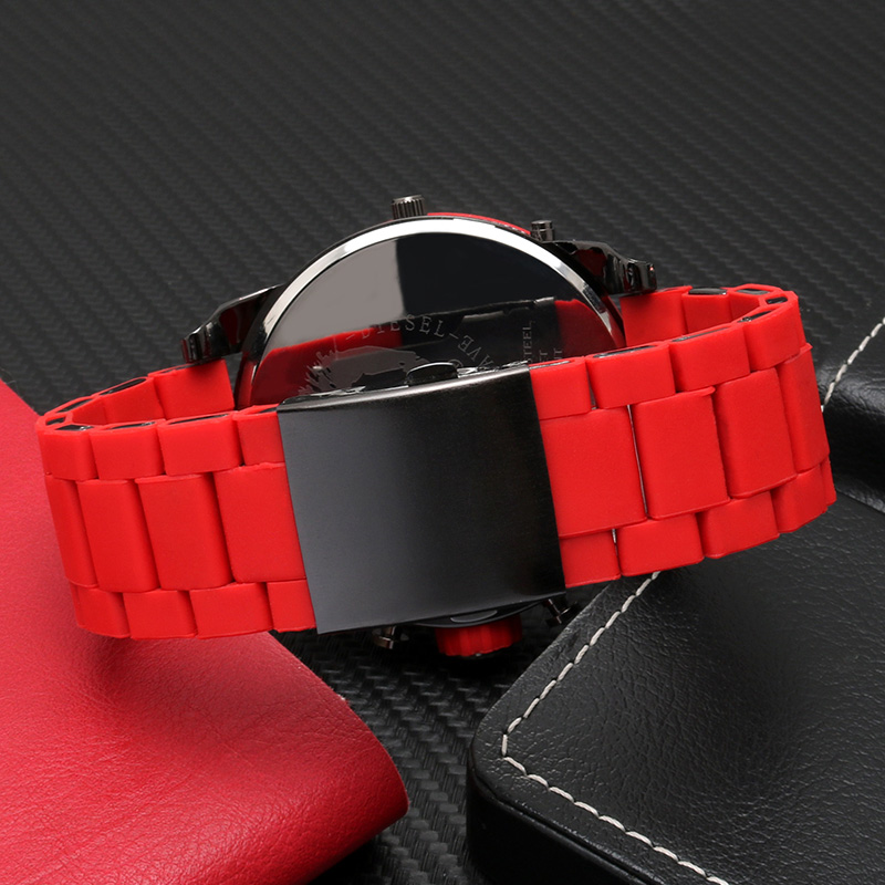 Diesel Watches Smartwatch - Wodoodporny silikonowy pasek do zegarka w