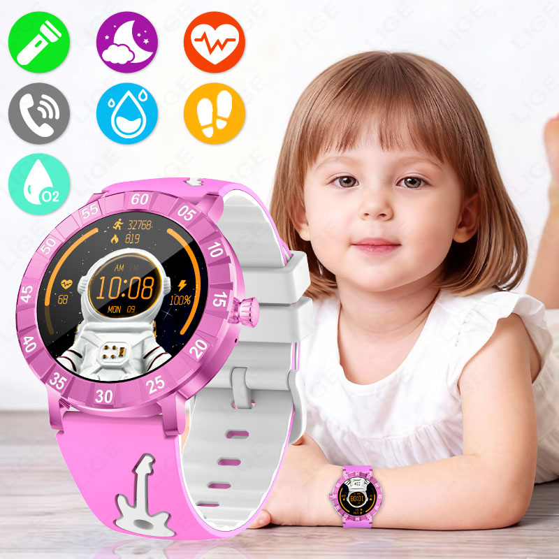 Smartwatch Watches Useful Gift For Boys - LIGE Dziecięcy Smartwatch HRV SOS Zegarek