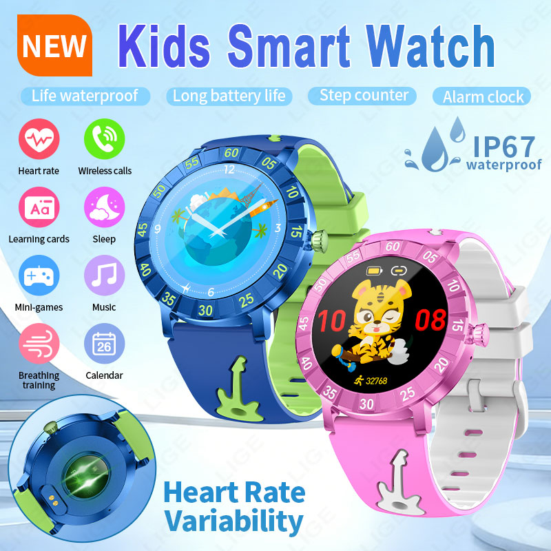 Smartwatch Watches Useful Gift For Boys - LIGE 2026 HRV Dziecięcy Smartwatch SOS