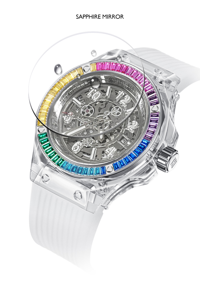 HANBORO Damski Zegarek Automat – Skeleton Mechanical Watch recenzja i cena