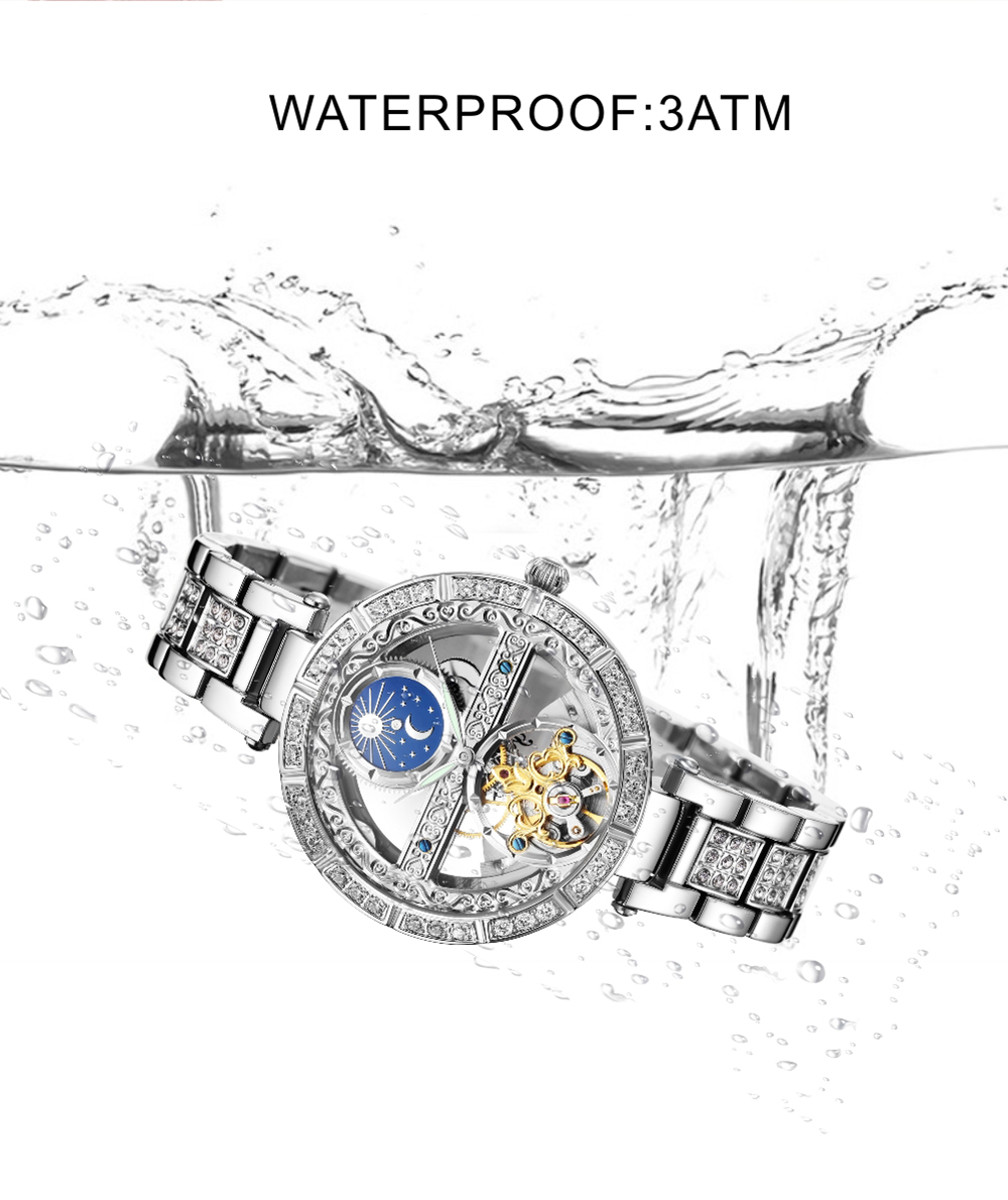 Luksusowy damski wodoodporny s – Skeleton Mechanical Watch recenzja i cena