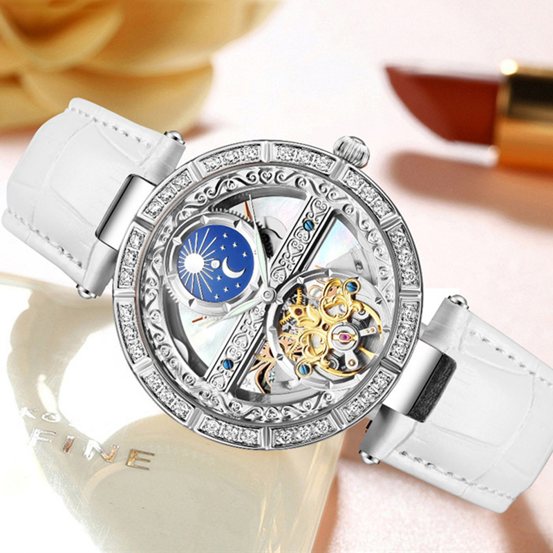 Zegarek damski automatyczny da – Skeleton Mechanical Watch recenzja i cena