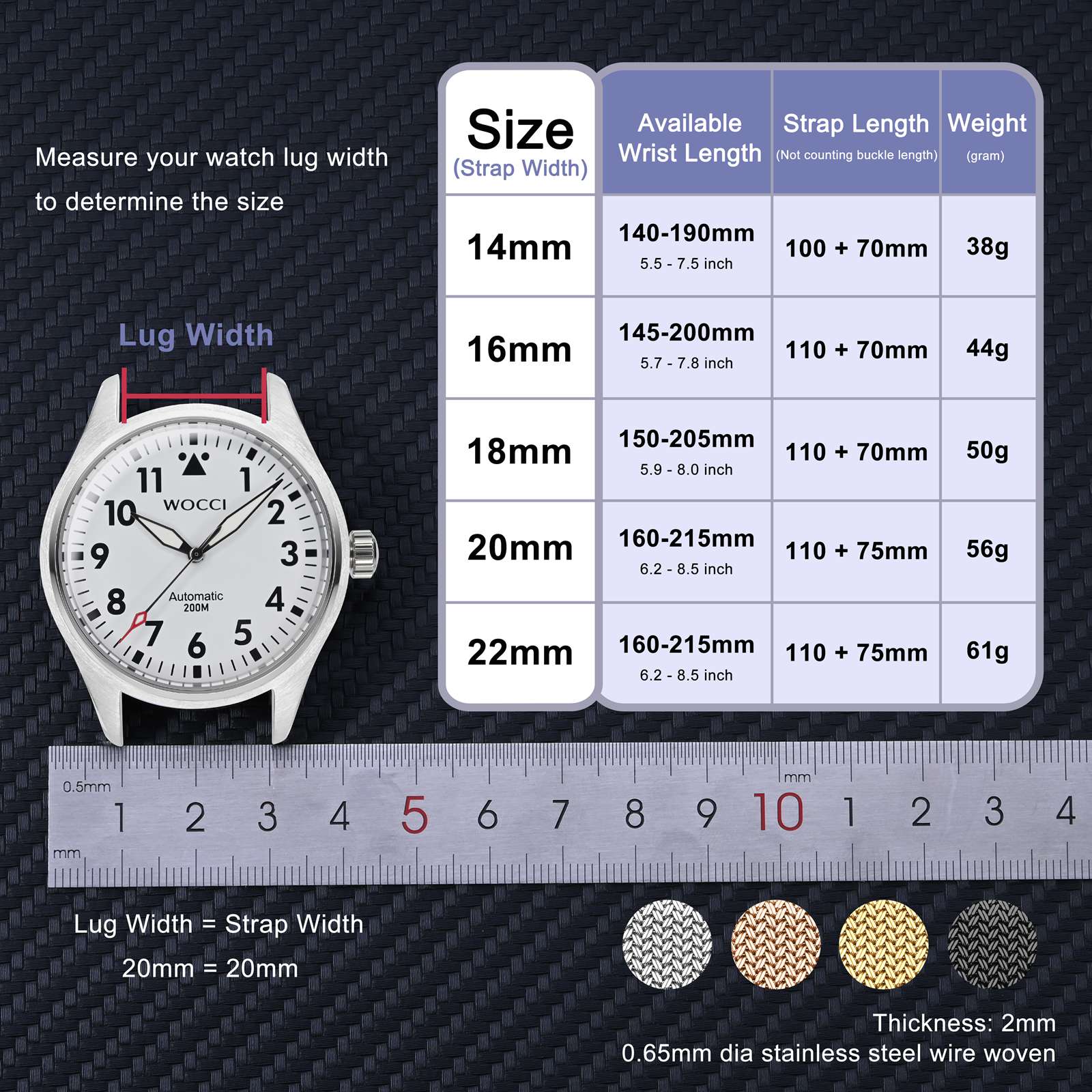 WOCCI Elite Metalowy pasek do  – Nato Strap Nylon recenzja i cena