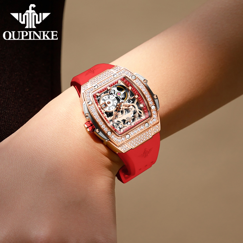 OUPINKE Damski Zegarek Orygina – Skeleton Mechanical Watch recenzja i cena
