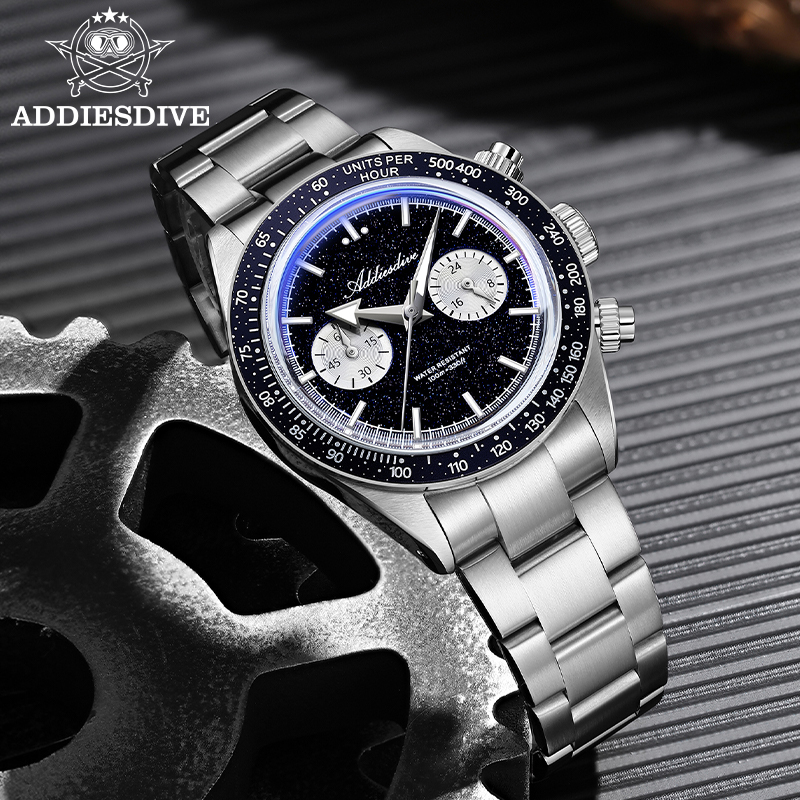 ADDIESDIVE VK64 Chronograf Zeg – Watch Crown Pusher recenzja i cena
