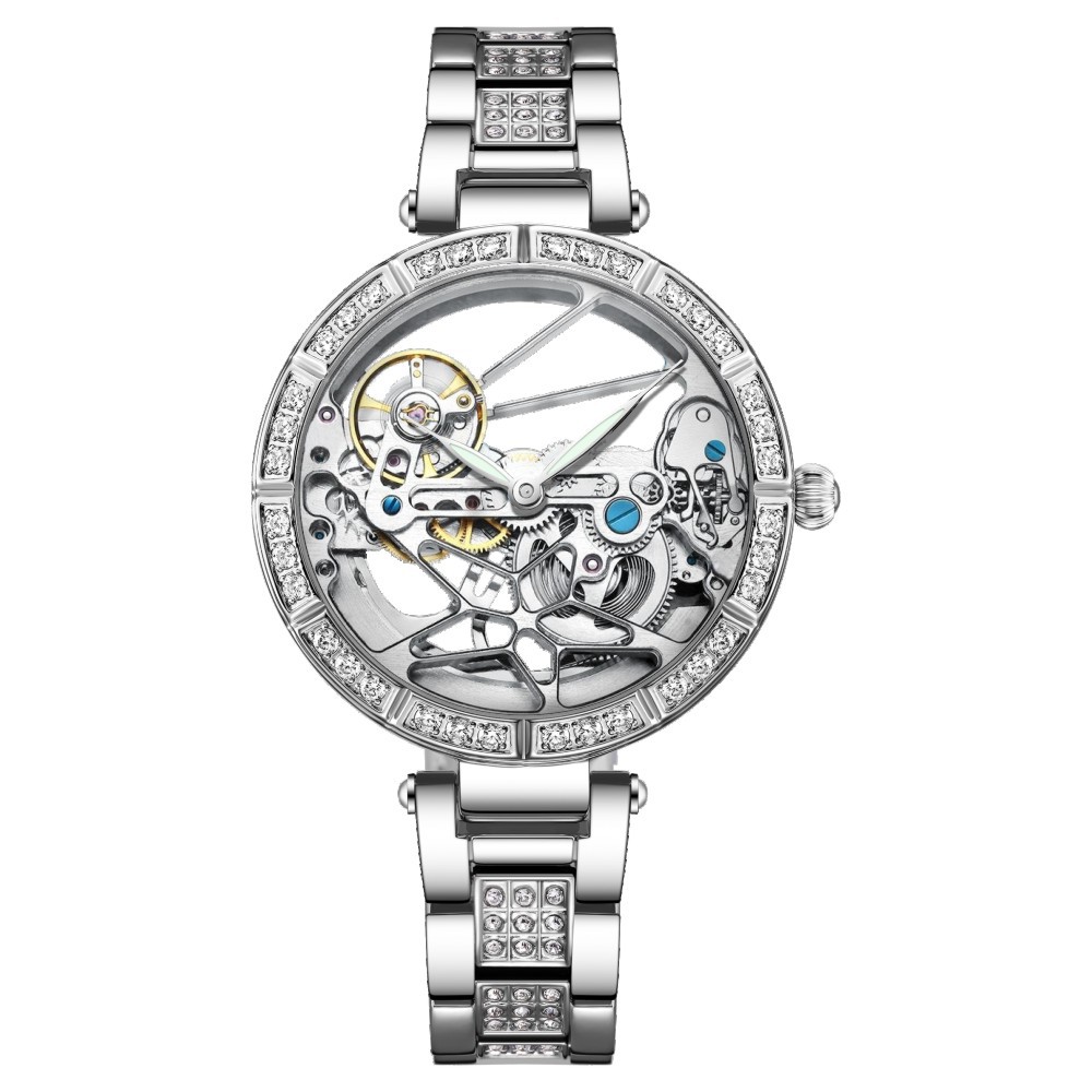 Luksusowe zegarki damskie z sz – Skeleton Mechanical Watch recenzja i cena